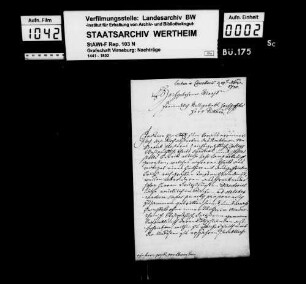 Besetzung der Syndikatstelle beim westfälischen Grafenkollegium.