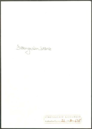 Baumgarten, Franz, Straßburg, an Wichert