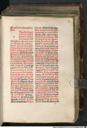 Breviarium Eystetense : im Auftrag von Gabriel von Eyb, Bischof von Eichstätt. [1-6]. 3, Rubrica adventus