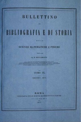 Tomo IX. Dicembre 1876.