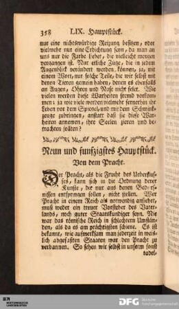 LIX. Hauptstück. Von dem Pracht.