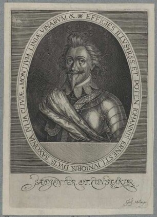 Bildnis des Iohannis Ernestus Ivnioris Dvcis Saxonia