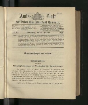 No. 33, 18. Februar 1915