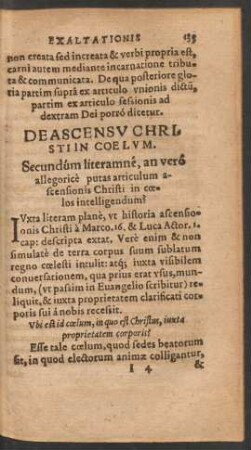 De Ascensu Christi In Coelum.