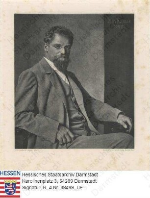 Klinger, Max (1857-1920) / Porträt, sitzend, Kniestück