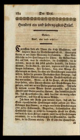Hundert ein und siebenzigstes Stück