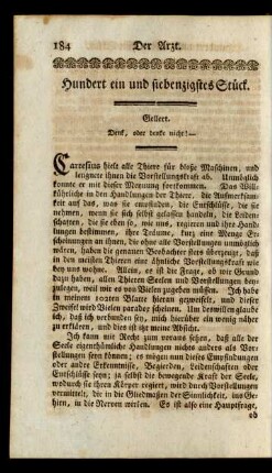 Hundert ein und siebenzigstes Stück