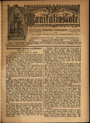 Erste Ausgabe vom Sonntag, den 29. Oktober 1899.