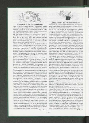 Presseausschuss: Jahresbericht des Presseausschusses