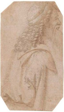 Halbfigur eines Mannes mit Turban im Profil (recto)
