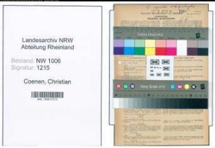 Entnazifizierung Christian Coenen , geb. 03.05.1914 (Fuhrmann)