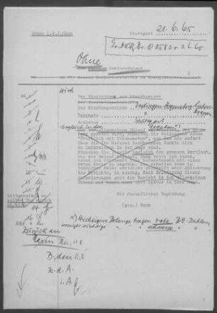 Esslingen-Hegensberg-Liebersbronn: Visitationsbericht mit Pfarrbericht 1965