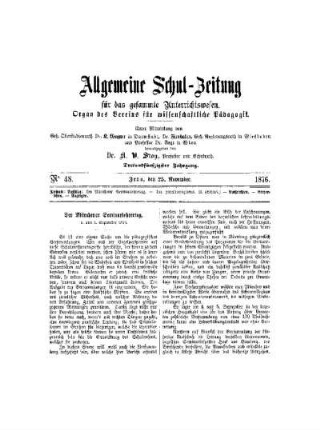 Der Münchener Seminarlehrertag. 4. und 5. September 1876