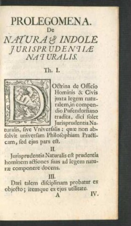 Prolegomena. De Natura & Indole Iurisprudentiae Naturalis.