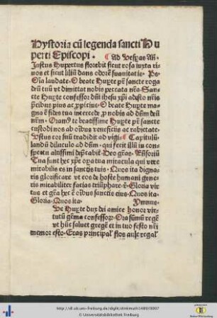 Hystoria cum legenda sancti Huperti Episcopi
