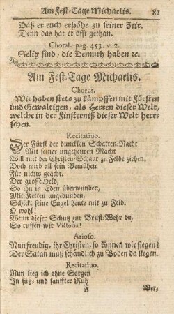 Am Fest-Tage Michaelis