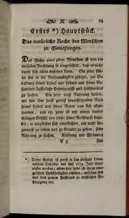Erstes Hauptstück - Zehendes Hauptstück