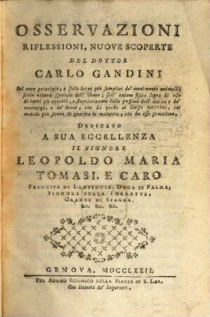 Osservazioni, riflessioni, nuove scoperte