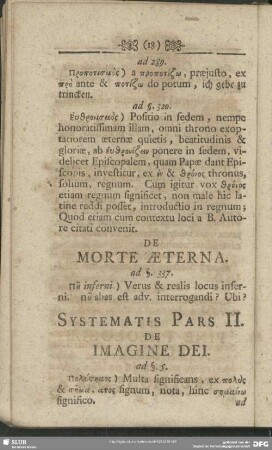 Systematis Pars II.