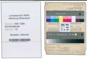 Entnazifizierung Heinrich Straeten , geb. 26.02.1881 (Landwirt)