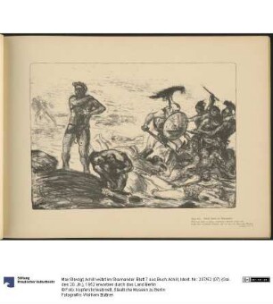 Achill wütet im Skamander. Blatt 7 aus Buch: Achill