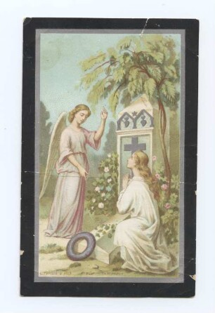 kleines Andachtsbild mit Darstellung einer am Grabe betenden Fra (kleines Andachtsbild)