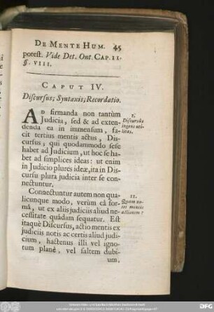 Caput IV. Discursus; Syntaxis; Recordatio.