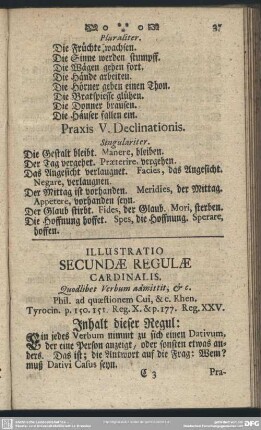Illustratio Secundae Regulae Cardinalis. Quodlibet Verbum admittit &c.