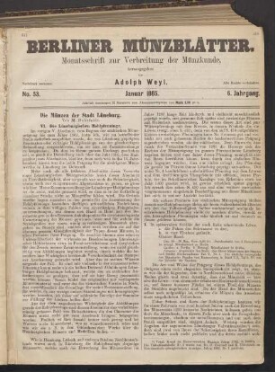 No. 53. Januar 1885