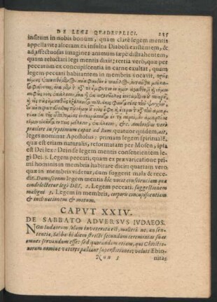 Caput XXIV. De Sabbato Adversus Iudaeos.