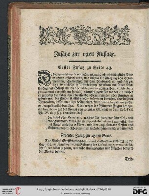 Zusätze zur 13ten Auflage.