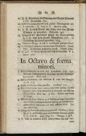 1 Biblia Hebræica[...] - 733 16 Sermons preached at the same lecture[...]