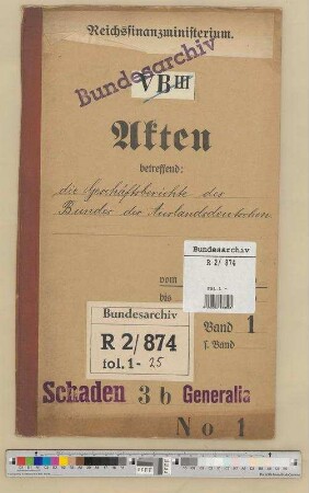 Bund der Auslandsdeutschen.- Geschäftsberichte