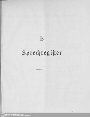 B Sprechregister