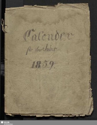 1859: Königl. concessionirter Meißner gemeinnütziger und unterhaltender Calender für Stadt und Land
