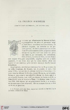 2. Pér. 20.1879: La faience d'Arnhem : collection Evenepoel, de Bruxelles