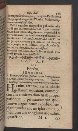 Cap. XIV. De effectu.
