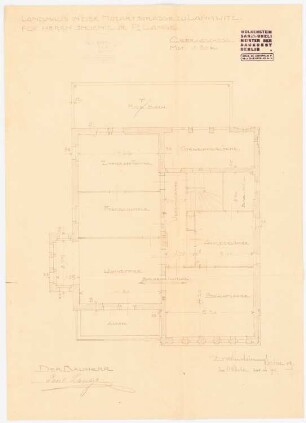 Landhaus Lange, Berlin-Lankwitz: Grundriss Obergeschoss 1:50