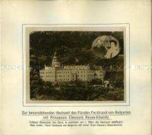 Fotomontage zur Hochzeit von Ferdinand von Bulgarien mit Eleonore Reuss-Köstritz