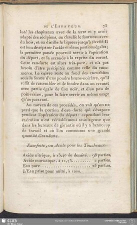 Eau-forte, ou Acide pour les Toucheaux
