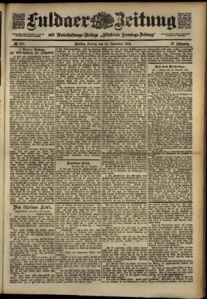 Ausgabe vom Freitag, den 23. November 1900.