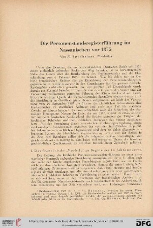 58: Die Personenstandsregisterführung im Nassauischen vor 1875