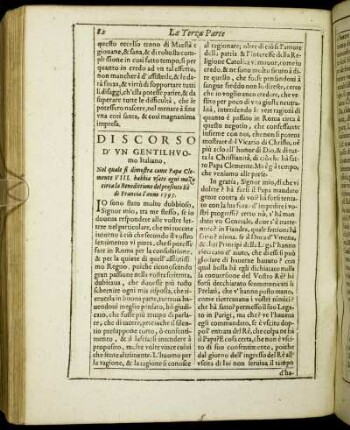 Discorso D Un Gentilhuomo Italiano, [...]