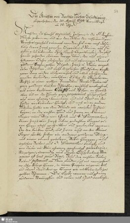 Der Gräffin von Rochlitz Leichen-Besichtigung ... 30. April: 1694.