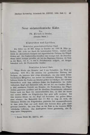 Neue südamerikanische Käfer.