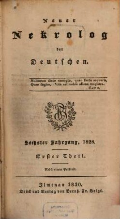 Neuer Nekrolog der Deutschen. 6,1. 1828 (1830)