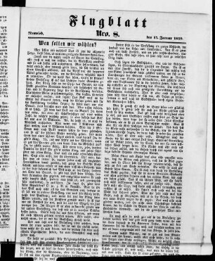 Flugblatt. 1849-1849