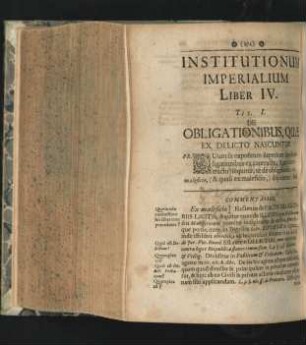Tit.I. De Obligationibus, Quae Ex Delicto Nascuntur.