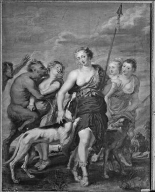 Diana mit Nymphen von Satyrn überfallen