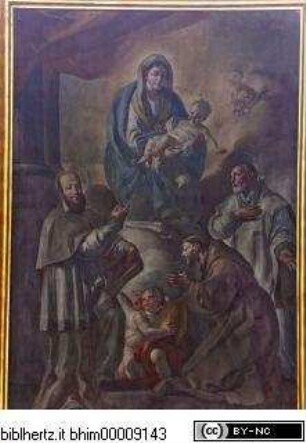 Madonna zwischen den Heiligen Franz von Sales, Franz von Assisi und Philippus Neri